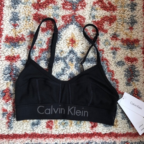 NEW ✨ Calvin Klein Black Unlined Bralette - Picture 2 of 6